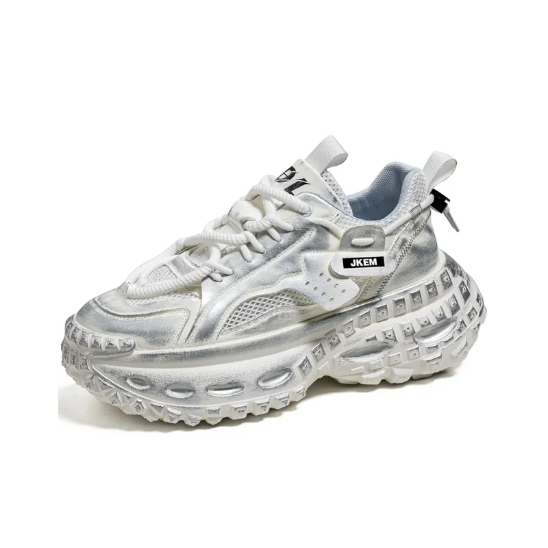 JKEM Height Increasing Breathable Low Top Chunky Sneakers Men's-6