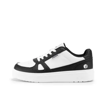 Fitville Anti Slip Wear Resistant Low Top Skateboard Shoes Men's Black White Plus Size Men's Shoes