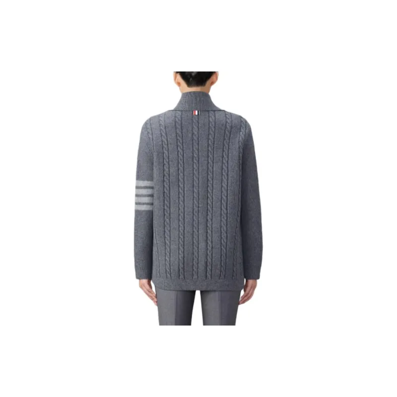 THOM BROWNE Cable knit Bomber Jacket-1