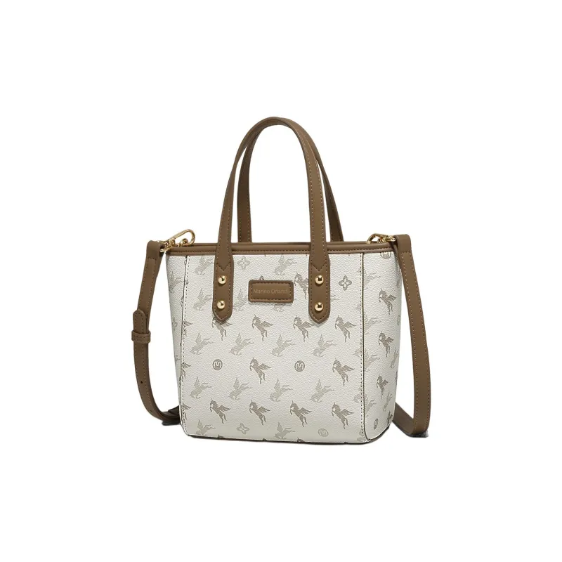 Marino Orlandi Synthetic Leather Shoulder Bag, Crossbody Bag, Handbag Trumpets Women's Beige & Coffee-5