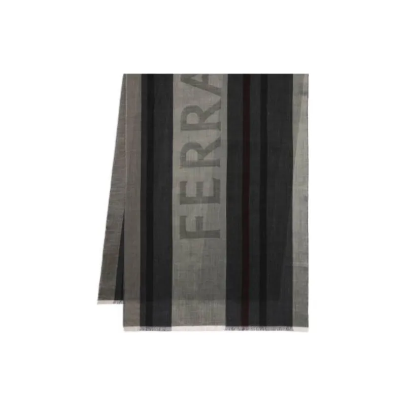 FERRAGAMO Silk Shawls Men's Gray-0