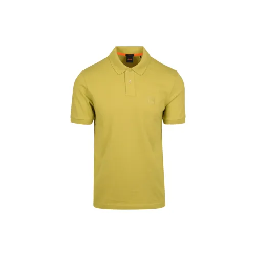 HUGO BOSS Polo Shirts Men Ginger Yellow