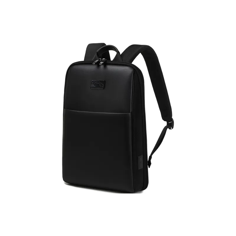 QRST Polyester Backpack Laptop Bag Backpack Regular Men's Black-2