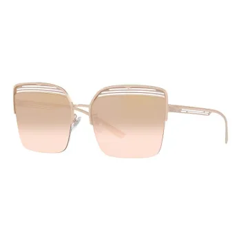 BVLGARI Metal Plastic Square Sunglasses Unisex Pink Gold