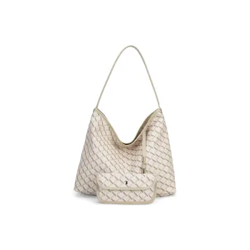 LUCKY DIAMOND PU Patch PVC Shoulder Bag Regular Women's Coffee/Custard