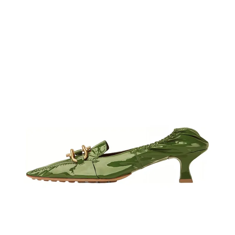 Bottega Veneta Madame Casual Single Shoes Women's Green-0