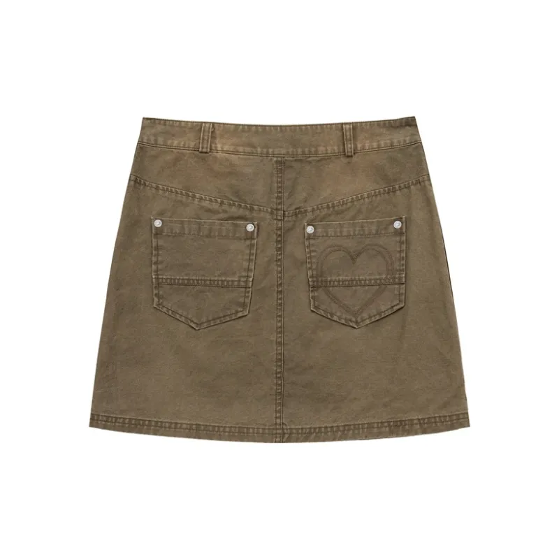 CHUU Casual Short Skirts Women's Coffee-1