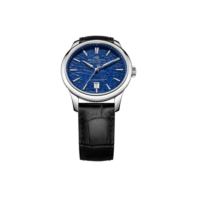 Sea Gull Superhuman Collection Automatic Mechanical Movement Genuine Leather Strap Watch Men's Watches White Dial-11