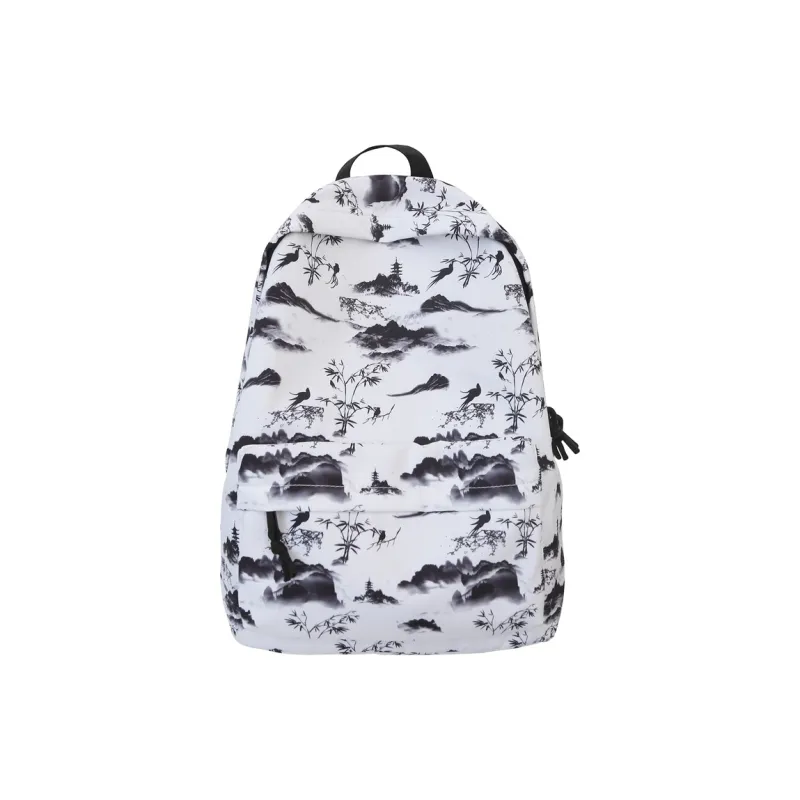 KAKAXI Nylon Backpack Unisex Black/Pink/Blue-0