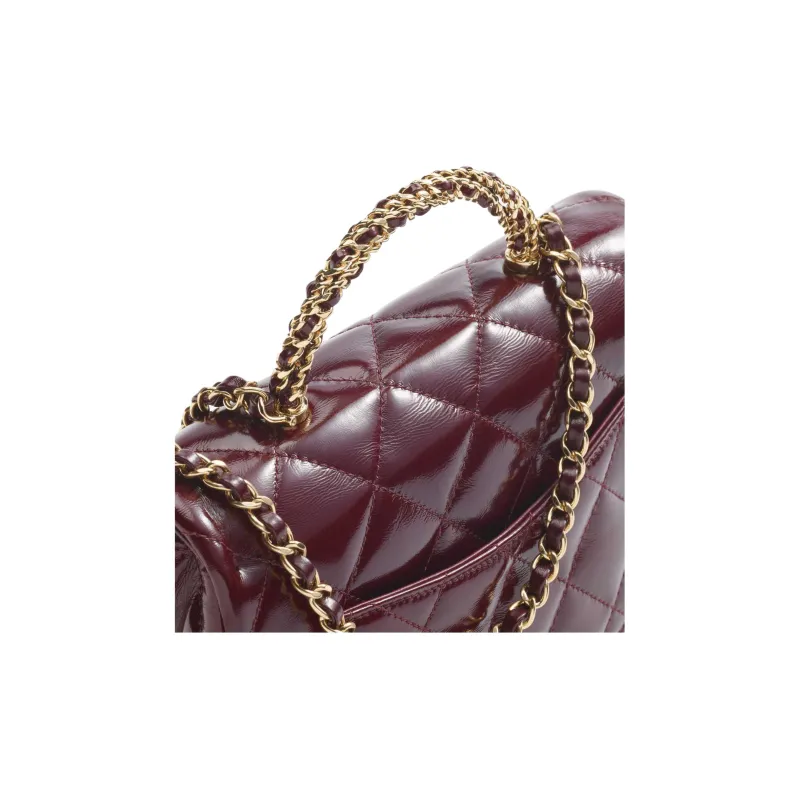 CHANEL Lambskin Crossbody Bag, Shoulder Bag Mini Women's Bordeaux Red-2