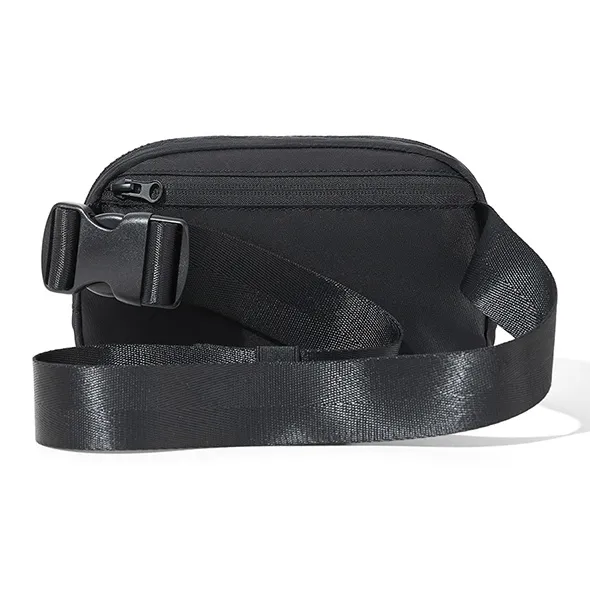BOSTANTEN Fabric Fanny Pack Sling Bags Small Size Unisex Black/Gray-3