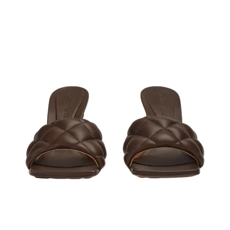 Bottega Veneta Padded Slide Slippers Women's Chocolate-2