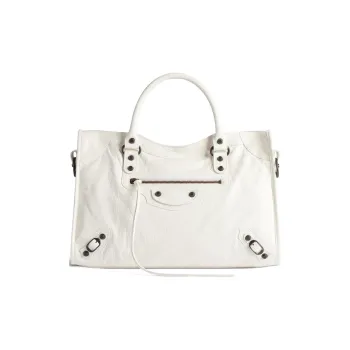 Balenciaga Arena Storico Lambskin Shoulder Bag Crossbody Bag Handbag Medium Size Women's Bright White