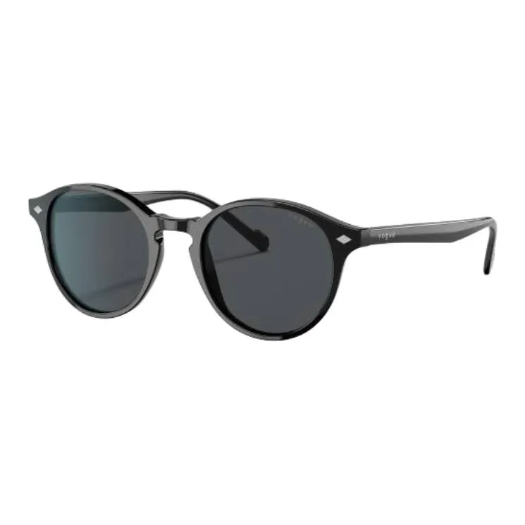 VOGUE Plastic Round Sunglasses Men's Black-0