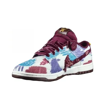 Nike Dunk 'Willy Wonka' Slip Resistant Mid Top Skateboard Shoes Men's White Red Blue