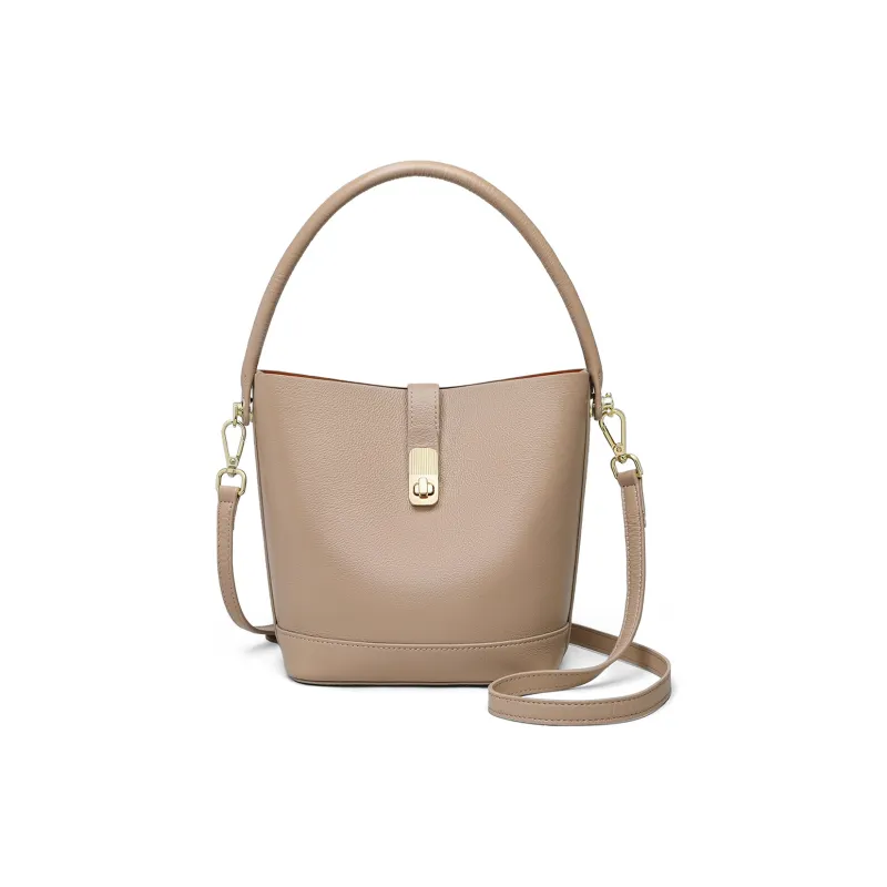 MILLIE'S Cow Leather With Synthetic Leather Handbag, Shoulder Bag, Crossbody Bag, Bucket Bag Regular Women's Pink-2