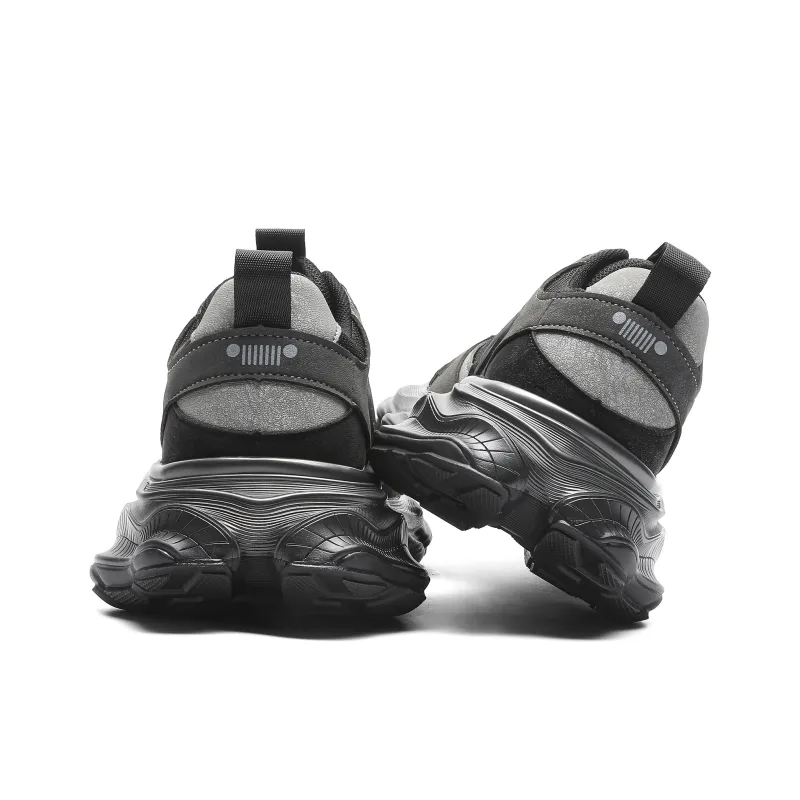 JEEP SPIRIT Chunky Sneakers Men Low Top Gray, White-5