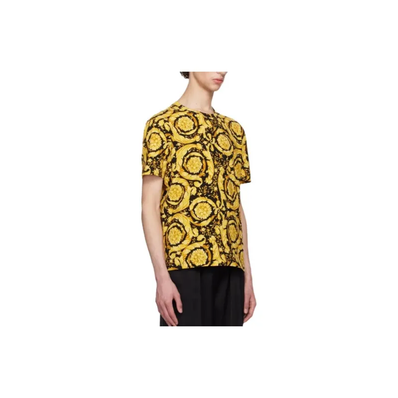 VERSACE Barocco Printed Crewneck T Shirt-1