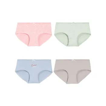 Red Bean Underpants Women's 4 Pack Macaron Combination
