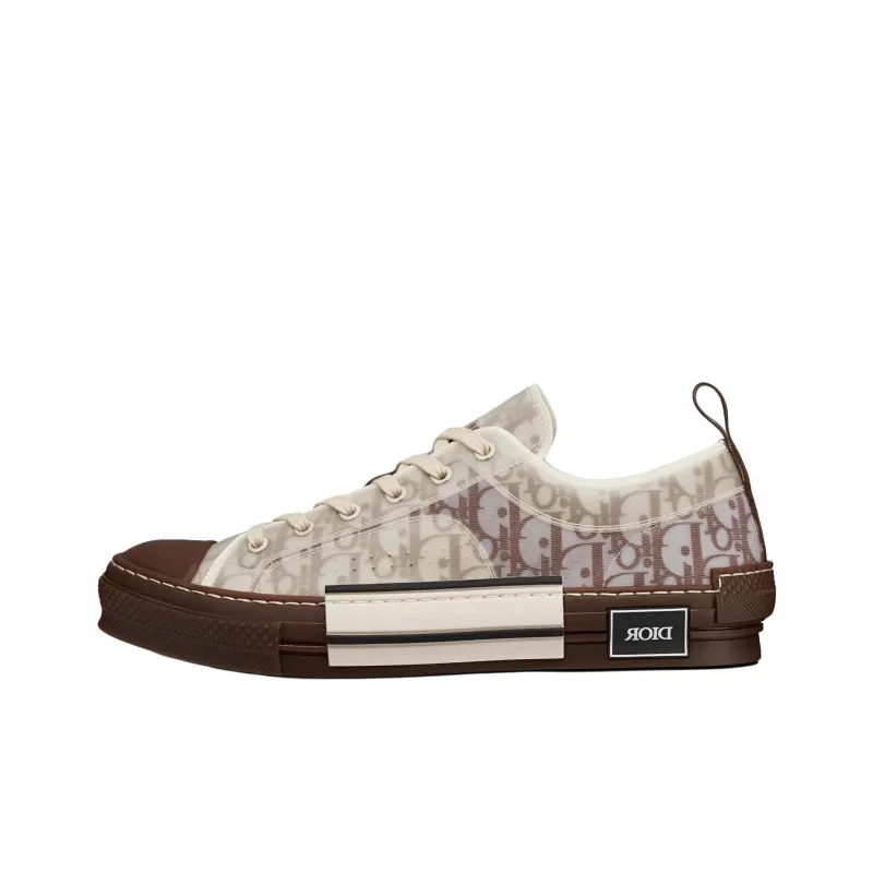 DIOR B23 Low Coffee Oblique Canvas-0