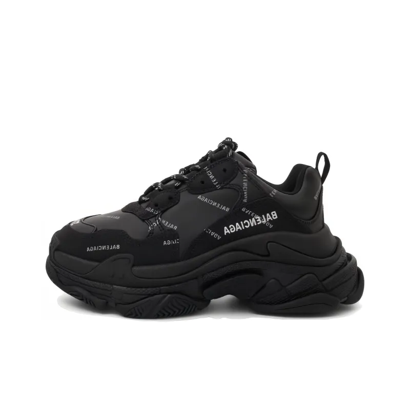 Balenciaga Triple S Sneaker Kids 'Allover Logo - Black'-0