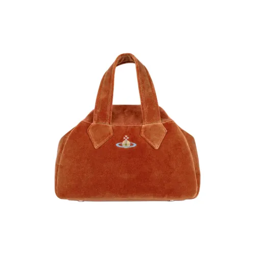 Vivienne Westwood Cotton Handbag Medium Size Women's Burnt Orange