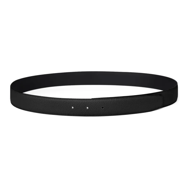 Jaylen Oos Compatible With Smooth Buckle/Pin Buckle/Automatic Buckle Cow Leather Leather Belts Men's Black 3.5cm/3.8cm-2