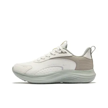 Erke Cushioning Breathable Low Top Sprint Running Shoes Women's Ivory Warm Mist Gray