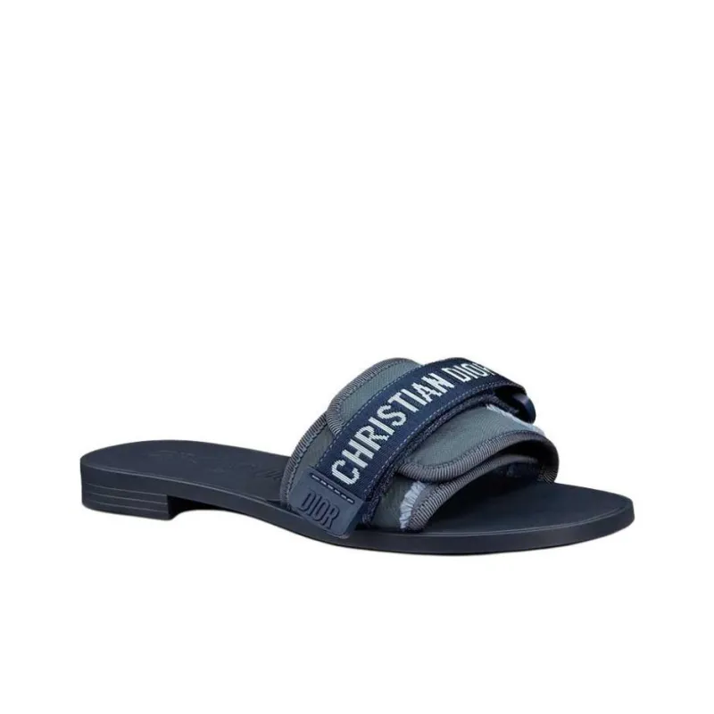 DIOR DIORevolution Slide Slippers Women's Blue-2