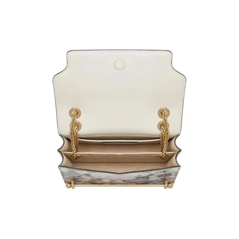 Strathberry Smooth Calf Leather Shoulder Bag Crossbody Bag Mini Women's White & Multicolor-3