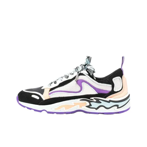 Sandro Low Top Casual Shoes Women's Black White Purple