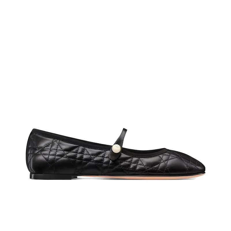 DIOR BALLET FLAT Casual Single Shoes Women's Black-1
