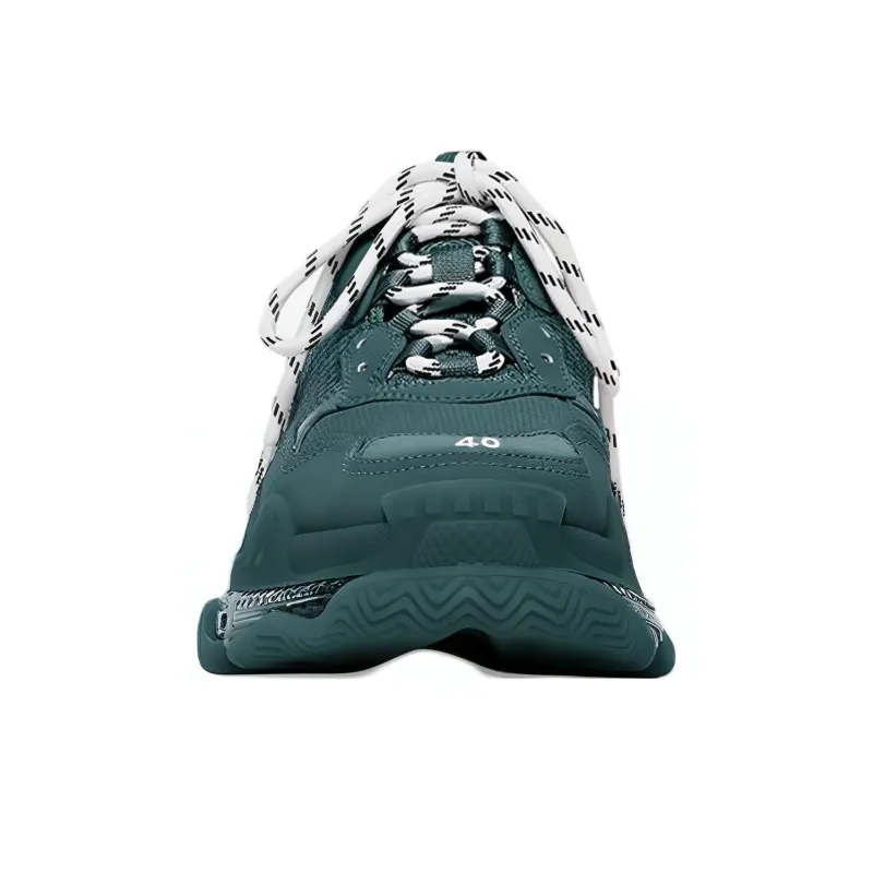 Balenciaga Triple S Clear Sole Full Dark Green-2