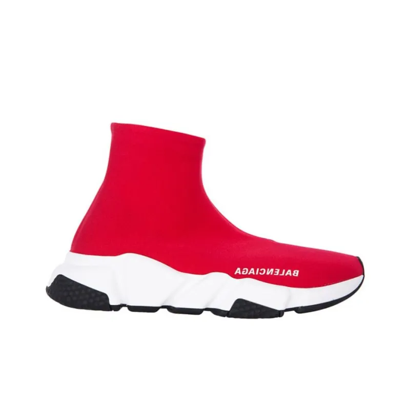 Balenciaga Speed Logo Sports Shoes Red Women's-1