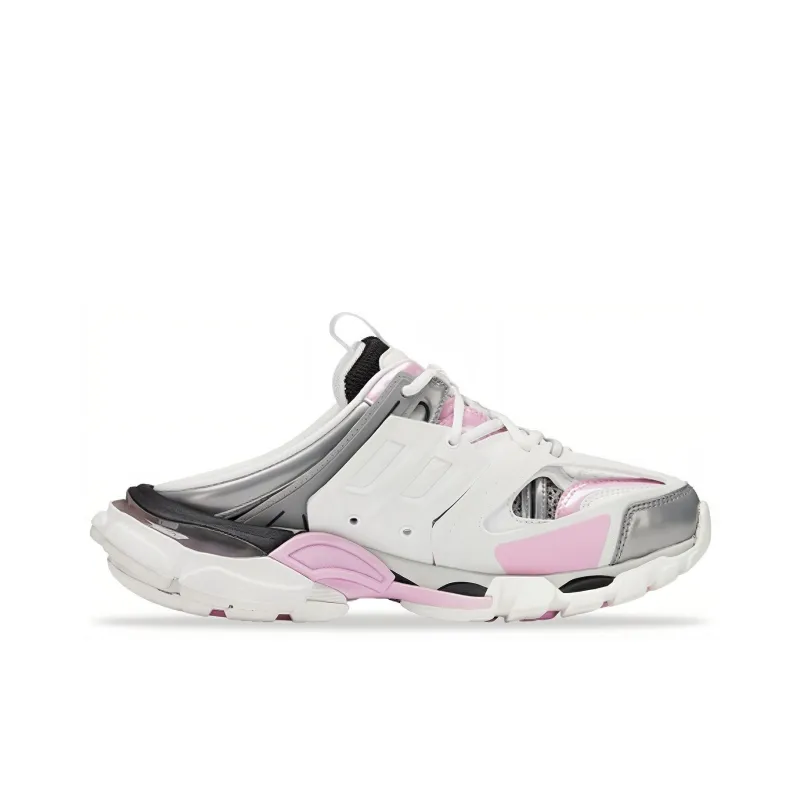 Balenciaga Track Mule White Pink Women's-1