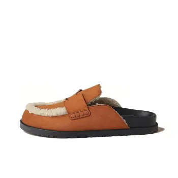 HERMES Wrap toe Slippers Men's Umber