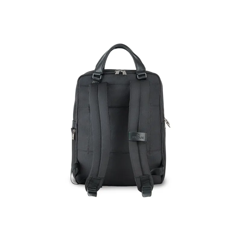 ECHOLAC Fabric Laptop Bag Backpack Regular Men's Black-2