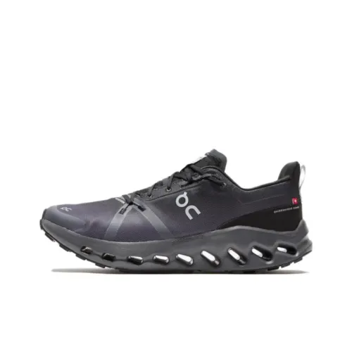 On Cloudsurfer Trail Anti-Slip Wear-Resistant Low-Top Trail Running Running zijn shoes Men's Black