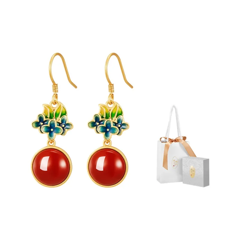 MAMADESHOUHU Agate Jade Earrings Women's-3