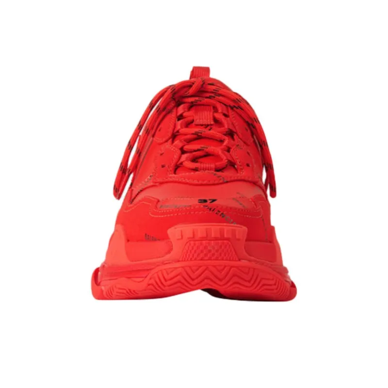 Balenciaga Triple S Allover Logo Red Women's-3