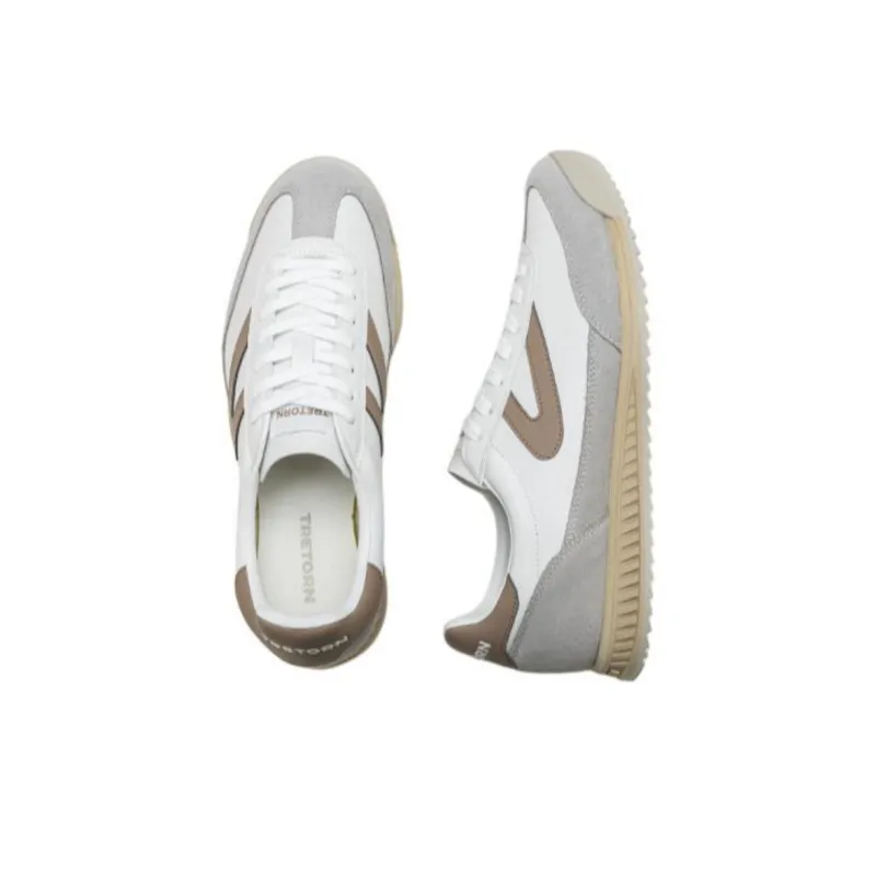 TRETORN Abrasion Resistant Low Top Casual Shoes Unisex White Gray-3
