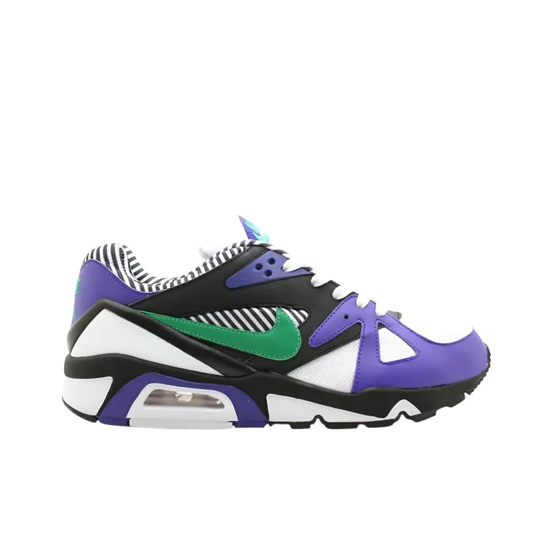 Nike Air Structure Triax 91 Anti-Slip Wear-Resistant Low-Top Casual Shoes Unisex Black Purple-1