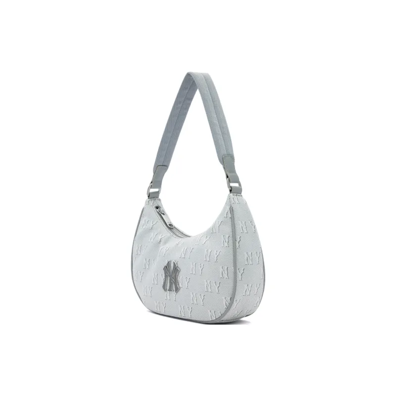 MLB Polyester Shoulder Bag Handbag Regular Unisex White & Silver Gray-1