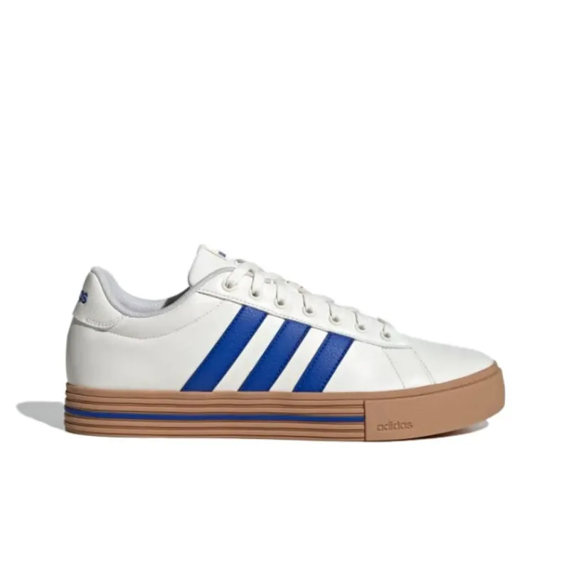 Adidas Anti Slip Wear Resistant Low Top Skateboard Shoes Unisex White Blue-1