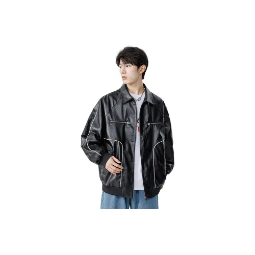 JEEP SPIRIT Leather Jackets Men