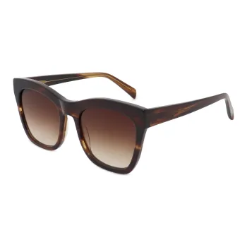 Pair Ponyo Oval Sunglasses Unisex Tortoiseshell