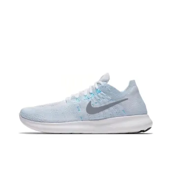 Nike Free Run Flyknit 2017 Pure Platinum Glacier Blue Women's