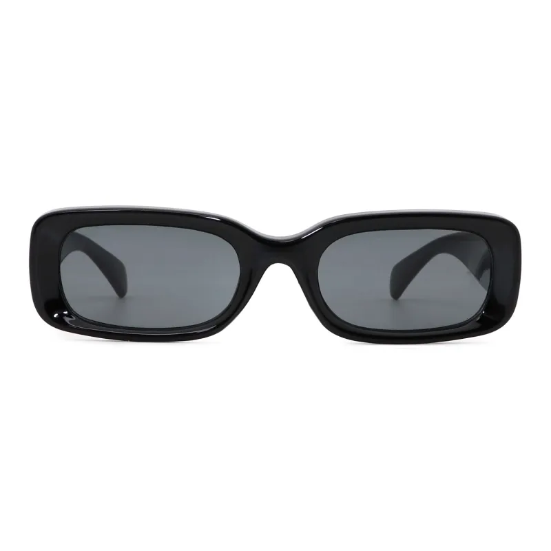 Pair Ponyo Rectangular Sunglasses Unisex Black-1