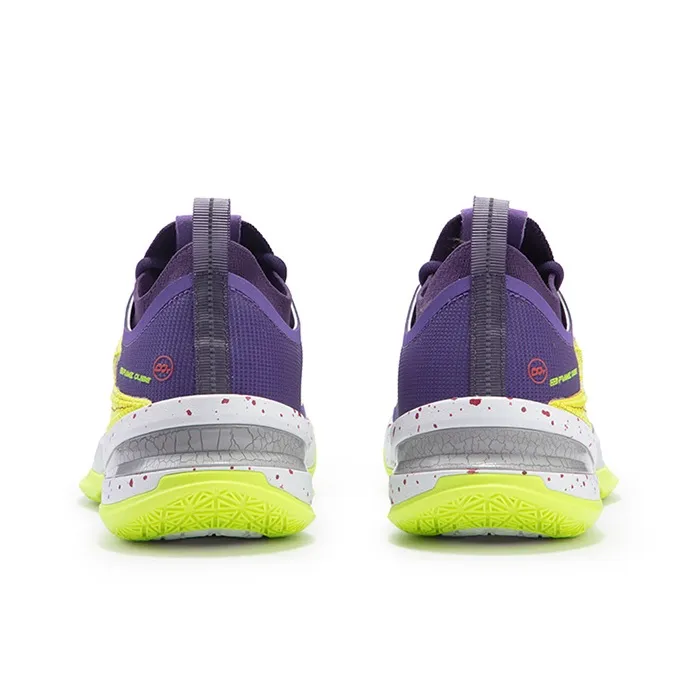 361° Cushioning Anti Slip And Wear Resistant Low Top Carbon Plate Basketball Shoes Men's Purple-3