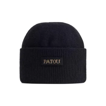Patou Logo-Patch Turn-Up Brim Beanie